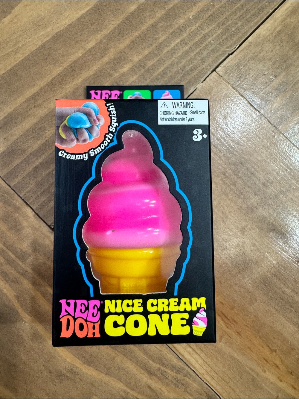 NeeDoh Nice Cream Cone Soft Squeeze Toy - Pink & Yellow